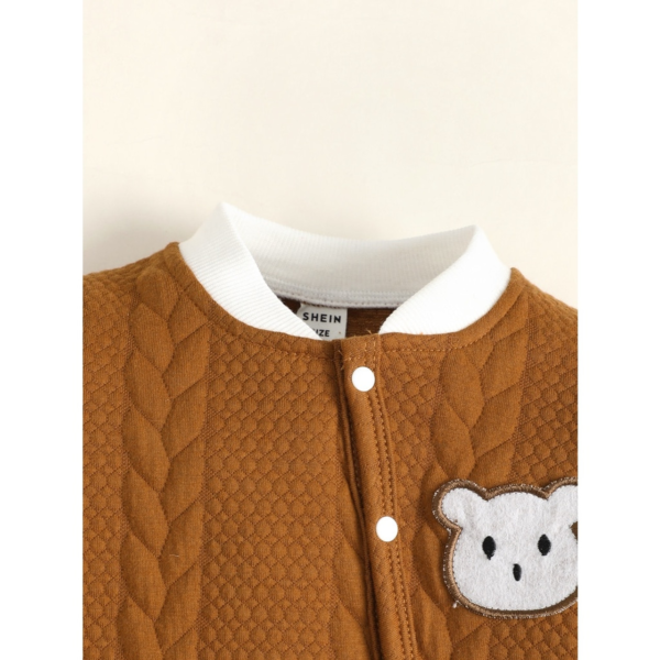 0-6 Months Newborn Baby Clothes Baby Boy Romper Bear Knitted Long Sleeves Bodysuit Infant Baby Boy Jumpsuit Outfit - Image 4