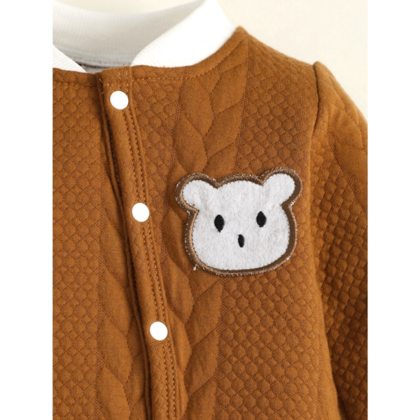 0-6 Months Newborn Baby Clothes Baby Boy Romper Bear Knitted Long Sleeves Bodysuit Infant Baby Boy Jumpsuit Outfit - Image 5