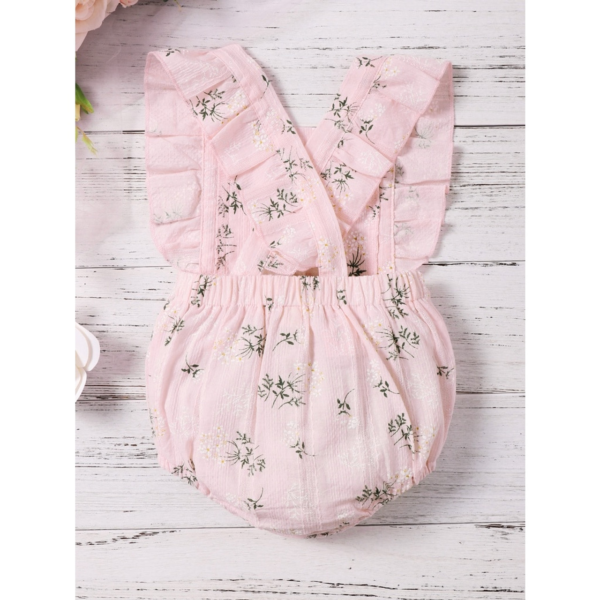Baby Girl Romper Clothes Ruffler Sleeveless Flower Bodysuit Infant Newborn Girl Summer Leisuit Playsuit Costume For 3-24Months - Image 4