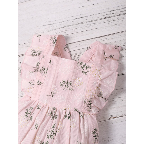Baby Girl Romper Clothes Ruffler Sleeveless Flower Bodysuit Infant Newborn Girl Summer Leisuit Playsuit Costume For 3-24Months - Image 2