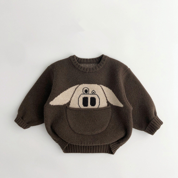 Kids' Sweater Pocket Autumn And Winter Men's And Women's Fashionable Cartoon - Image 4